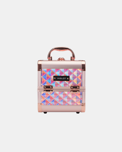 Makeup Case Diamond Mini Holographic Rose Gold (MB152M Big Diamond K107 9)